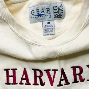 Vintage Harvard Crimson Cream Crewneck Sweatshirt (Gear For Sports) XL